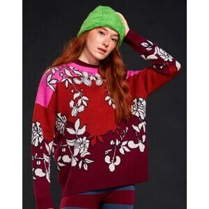 Rowley X Roxy Technical Sweater - S Burnt Henna Laurel Floral